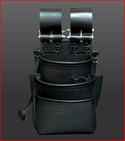 KNICKS ニックス 腰袋屋KB-301SPDX 自在型チェーンタイプ 総グローブ革3段腰袋