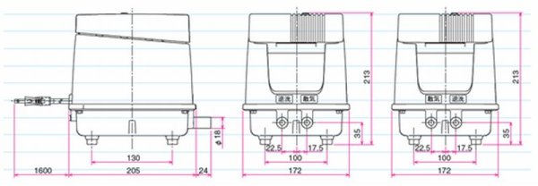画像2: 東浜工業 自動逆洗機能付き電磁式ダイアフラムブロワ (2)