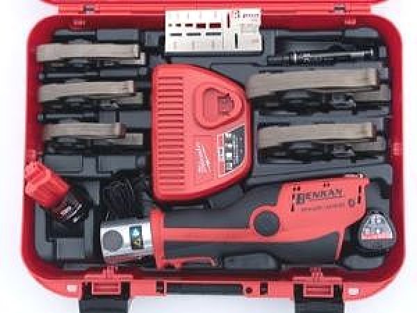 画像1: ベンカン 充電式冷媒ダブルプレス締付工具 (1)