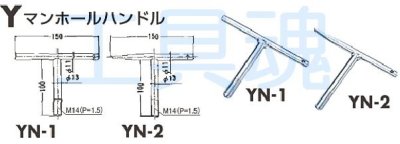 画像1: 中部コーポレーションYマンホールハンドル（2本組）