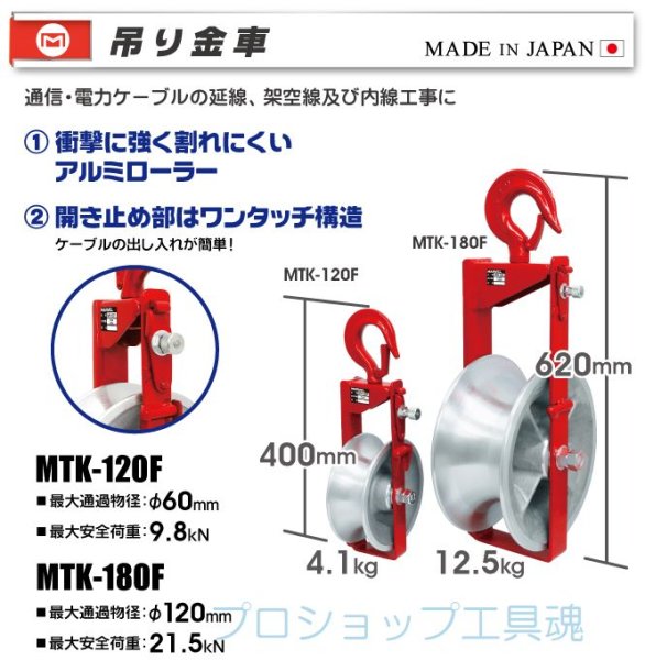 画像6: マーベル 吊り金車ワンタッチ開閉式 (6)
