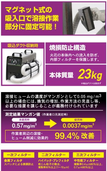 画像2: 育良精機 小型軽量ヒュームコレクター【お振り込み・直送品】 (2)