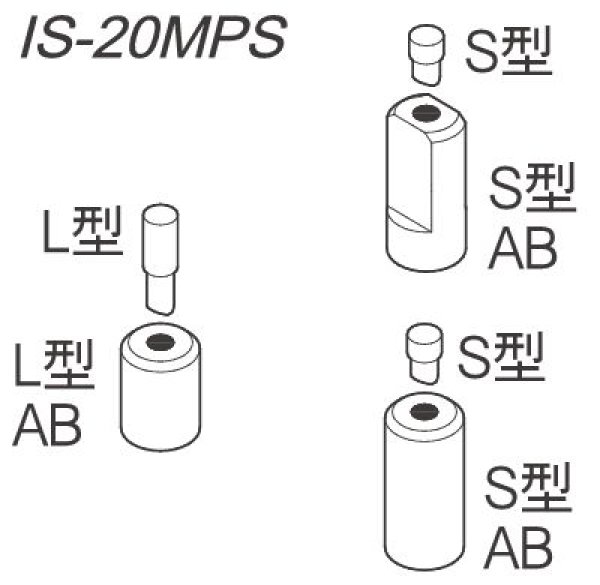 画像1: 育良精機パンチャーIS-20MPS用ポンチダイスセット (1)