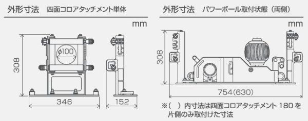 画像2: 育良精機 四面コロアタッチメント (2)