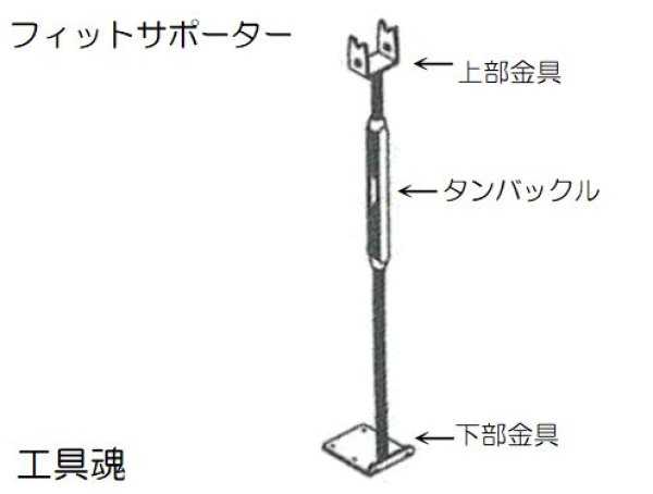 画像1: エヌ・エス・ピー フィットサポーター上部金具・下部金具 (1)