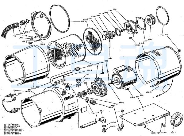 画像1: エバラウェットクリーナー25CLP2用部品 (1)