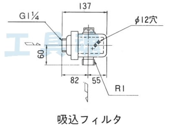 画像1: エバラTRD型ラバ－ベ－ンポンプ用吸込フィルター (1)
