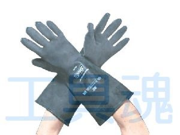 画像1: エスコ耐薬品ラテックス手袋（5双入り） (1)