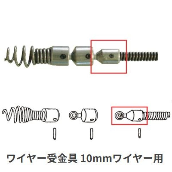 画像1: カンツールワイヤー受金具 10mmワイヤー用 【お振込み・メーカー直送品】 (1)