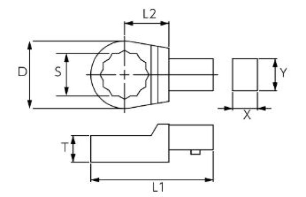 画像2: KTC 京都機械工具 14×18めがねレンチ交換ヘッド (2)