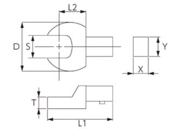 画像2: KTC 京都機械工具 14×18スパナ交換ヘッド (2)