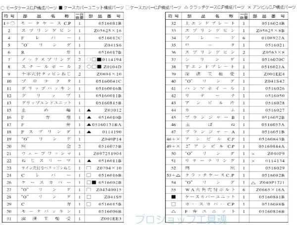 画像2: 空研エアーインパクトレンチKW-1600pro用補給部品 (2)