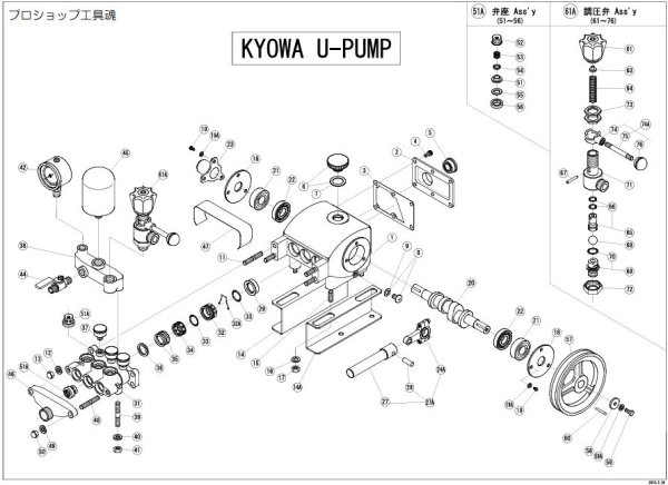 画像1: キョーワ高圧洗浄機KYC-300-3用補修部品 (1)
