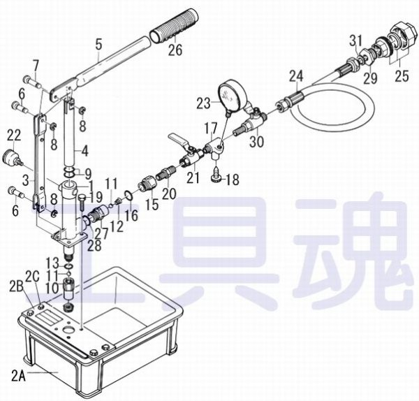 画像1: キョーワテストポンプT-50KP用補修部品 (1)