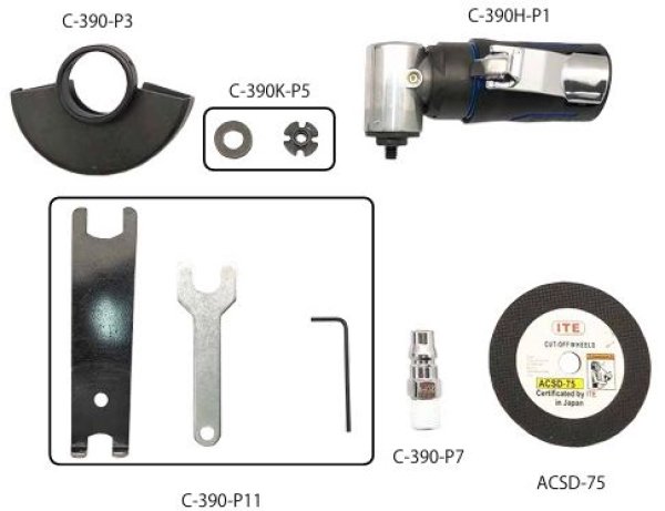画像2: HASCO エアーカッティングサンダー(3") (2)