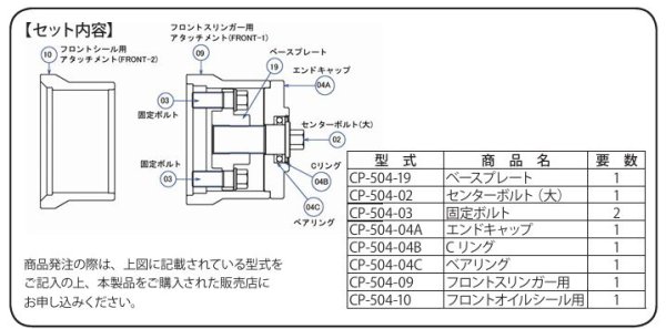 画像2: HASCO クランクシールインサーターCP-504AK-F用補修部品 (2)