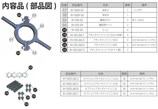 画像2: HASCO IH-103HC油圧シリンダーキャップレンチ用補修部品 (2)