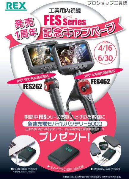 画像4: レッキス工業工業用内視鏡/FES262-1 【発売1周年記念キャンペーン】 (4)