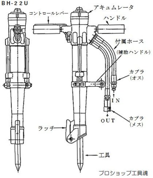 画像2: 丸善水中仕様油圧ハンドブレーカ (2)