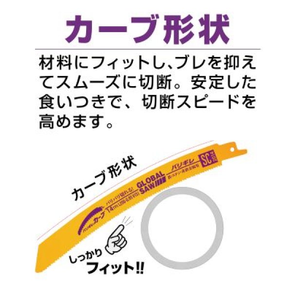 画像2: モトユキ セーバーソーブレード　バリギレカーブ(5本入) (2)