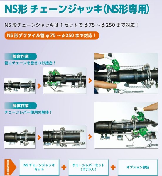 画像2: 中野製作所 NS形チェーンジャッキセット (2)