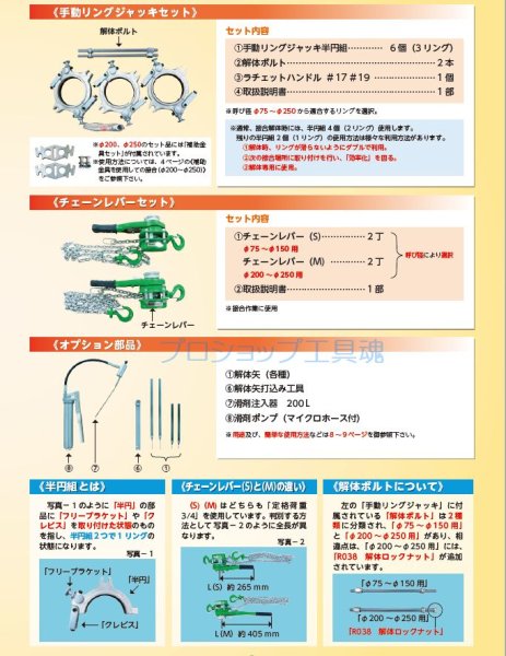 画像4: 中野製作所 NS形リングジャッキセットNSR-250 (4)
