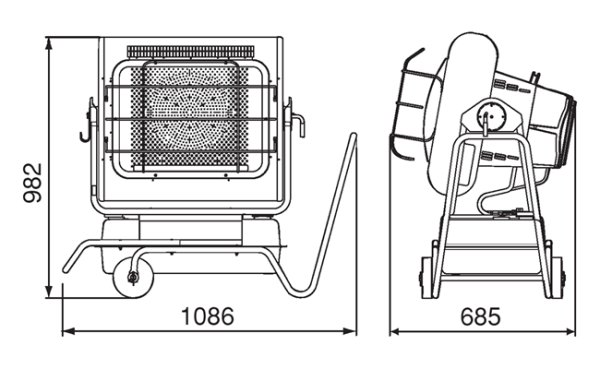画像2: オリオン ジェットヒーター BRITE HRR480B-S  【メーカー直送品】 (2)