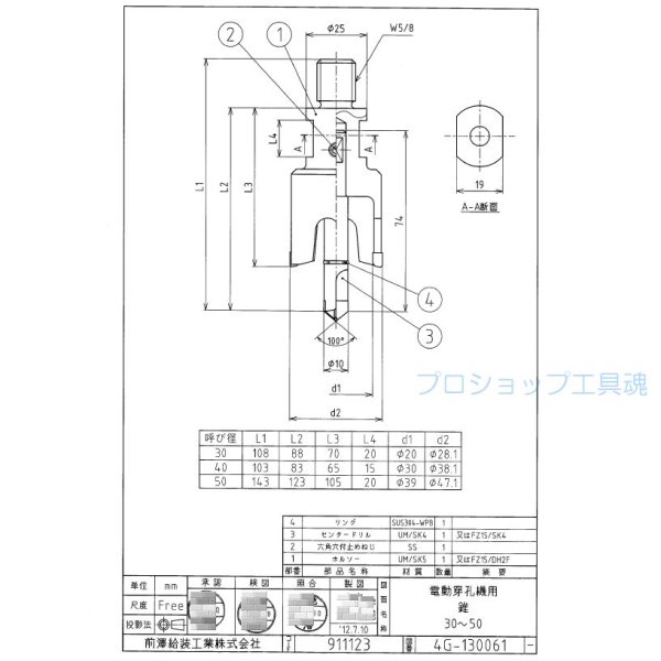 画像1: 前澤給装ケズルくん200用ホルソー (1)