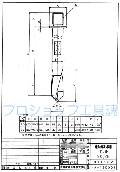 画像1: 前澤給装電動穿孔機用ドリル（DIP用） (1)