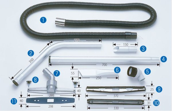 画像1: 三立機器集塵機用φ38アタッチメントK型セット (1)