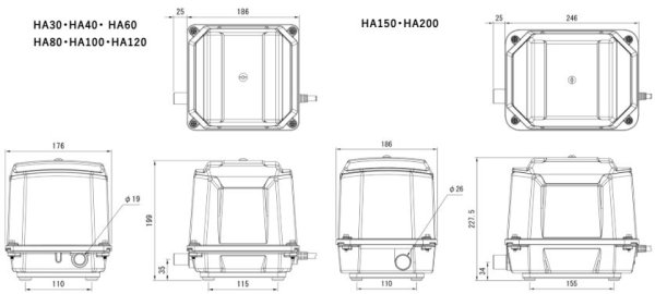 画像2: 東浜工業 電磁式ダイアフラムブロワ (2)