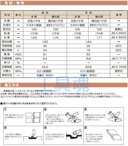 画像5: スリーボンドロンジーパテ(紙パック)10kgセット (5)
