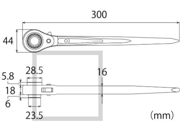 画像2: トップ工業 鉄骨ラチェットレンチ (2)