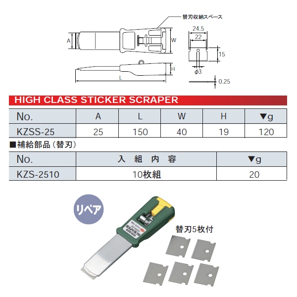 *KTC (Keteshi) Sticker Scraper DX KZSS-25