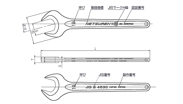 年末のプロモーション 1丁 818-2920 防爆両口スパナ NS006-3034 二面幅寸法30×34 バーコ 全長265 DIY・工具