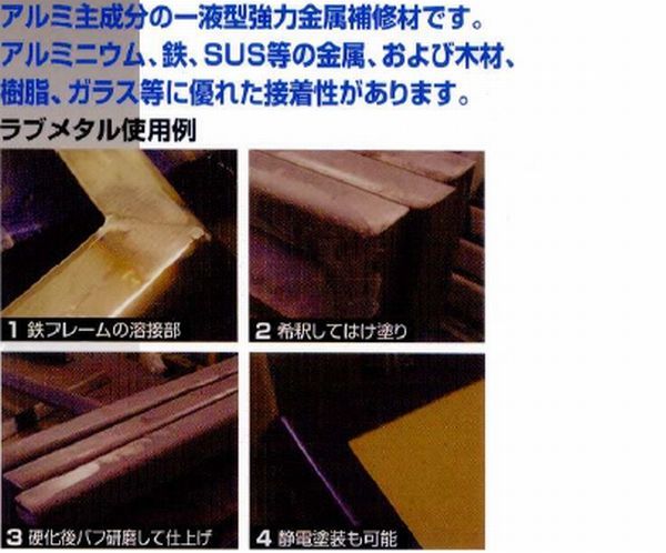 世界的に有名な 工具 整備 修理 メンテナンス 金属補修材 Lab-Metal ラブメタル 標準タイプ